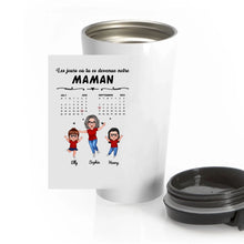 Charger l&#39;image dans la galerie, Date d&#39;anniversaire Tasse de voyage personnalisée, Tumbler fête des mères, Le jour où tu es devenue ma maman
