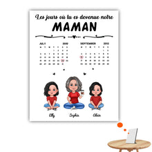 Charger l&#39;image dans la galerie, Date d&#39;anniversaire Tasse de voyage personnalisée, Tumbler cadeau fête des mères, Le jour où tu es devenue ma maman
