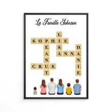 Charger l&#39;image dans la galerie, Mots croisé Tasse de voyage personnalisée Famille Noms, Tumbler cadeau pour Famille, Maman at papa chien, chat
