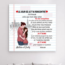 Charger l&#39;image dans la galerie, Gobelet personnalisée noms, Tumbler cadeau pour couple, femme, mari, petit ami, petite amie, Le jour où je t&#39;ai rencontré
