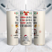 Charger l&#39;image dans la galerie, Gobelet personnalisée chien noms, TableTop Print noël cadeau pour papa et maman chien, On te regardera
