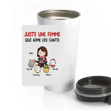Charger l&#39;image dans la galerie, Gobelet personnalisée chat noms, Tumbler Noël cadeau pour Maman Chat, Femme, Fille Qui Aime Les Chats
