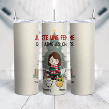 Charger l&#39;image dans la galerie, Gobelet personnalisée chat noms, Tumbler Noël cadeau pour Maman Chat, Femme, Fille Qui Aime Les Chats
