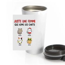 Charger l&#39;image dans la galerie, Gobelet personnalisée noms, Tumbler Noël cadeau pour Maman Chat, Femme, Fille Qui Aime Les Chats
