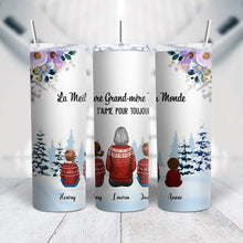Charger l&#39;image dans la galerie, Jusqu&#39;à 4 Enfants, Gobelet Cadeau Pour La Famille, Tumbler Cadeaux Noël Pour grand-mère et petits-enfants
