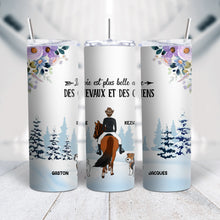Charger l&#39;image dans la galerie, Jusqu&#39;à 2 chiens, Gobelet Cadeau pour les amoureux des chevaux et des chiens
