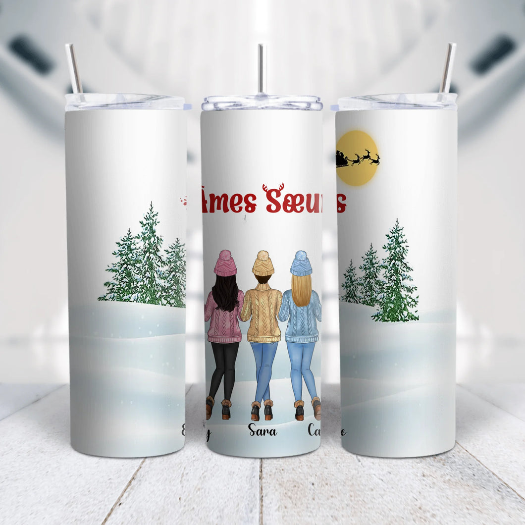 À mes meilleures amies  Gobelet personnalisée, Tumbler cadeau de Noël pour mes âmes sœurs, À ma Sœur