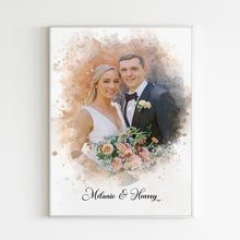 Charger l&#39;image dans la galerie, Photo de famille Poster personnalisée cadeau pour la fête des pères pour papa, mari ou grand-père, amour et souvenirs
