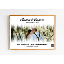 Charger l&#39;image dans la galerie, Photo couple Acrylique personnalisée, Cadeau d&#39;anniversaire de mariage avec code QR pour la première danse du couple
