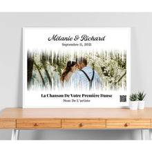 Charger l&#39;image dans la galerie, Photo couple Acrylique personnalisée, Cadeau d&#39;anniversaire de mariage avec code QR pour la première danse du couple
