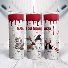 Charger l&#39;image dans la galerie, Gobelet personnalisée Chats effrayants et agaçants, Tumbler Cadeaux Pour Halloween, Papa Maman des monstres
