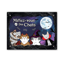 Charger l&#39;image dans la galerie, Gobelet personnalisée Méfiez-vous des Chats effrayants et agaçants, Tumbler Cadeaux Pour Halloween
