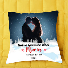Charger l&#39;image dans la galerie, Couple Photo Ornements personnalisés, cadeau pour Couple. Femme, mari, petite amie, petit ami, notre premier Noël
