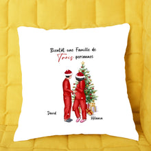 Charger l&#39;image dans la galerie, Futurs parents personnalisés Ornements, Noël cadeaux pour Grossesse, Couple enceinte et chat chien
