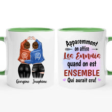 Charger l'image dans la galerie, Porte-clés rectangulaire personnalisé meilleure amie, noms et arts personnalisés, meilleures amies filles
