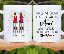 Charger l'image dans la galerie, Jusqu'à 6 filles, Porte-clés rectangulaire personnalisé meilleure amie, tasse sœurs de cœur, noms et arts personnalisés
