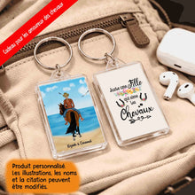 Charger l'image dans la galerie, Porte-clés acrylique cheval personnalisable, tasse cheval personnalisée, femme qui aime les chevaux
