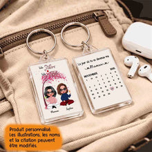 Charger l'image dans la galerie, Porte-clés acrylique coeur Calendrier personnalisé, Fête des mères Cadeaux pour maman, Telle mère, telle fille
