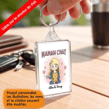 Charger l'image dans la galerie, Porte-clés acrylique Personnalisé pour Amoureux des Chats - Jusqu'à 12 Chats, Maman Chat
