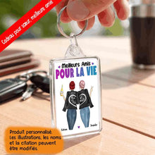 Charger l'image dans la galerie, Jusqu'à 3 filles, Porte-clés acrylique meilleurs amis, bff pour 3, noms et arts personnalisés, Meilleures amies pour la vie
