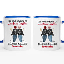 Charger l'image dans la galerie, Jusqu'à 3 filles, Porte-clés acrylique personnalisé meilleure amie, t shirt bff pour 2, noms et arts personnalisés
