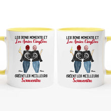 Charger l'image dans la galerie, Jusqu'à 3 filles, Porte-clés acrylique personnalisé meilleure amie, t shirt bff pour 2, noms et arts personnalisés
