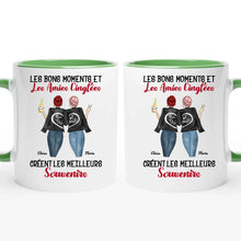 Charger l'image dans la galerie, Jusqu'à 3 filles, Porte-clés acrylique personnalisé meilleure amie, t shirt bff pour 2, noms et arts personnalisés
