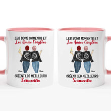 Charger l'image dans la galerie, Jusqu'à 3 filles, Porte-clés acrylique personnalisé meilleure amie, t shirt bff pour 2, noms et arts personnalisés
