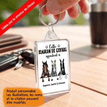Charger l'image dans la galerie, Jusqu'à 3 chevaux, Porte-clés acrylique personnalisé cheval, Porte-clés cheval femme, maman de cheval
