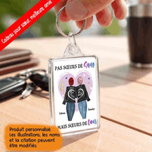 Charger l'image dans la galerie, Jusqu'à 3 filles, noms et arts personnalisés, Porte-clés acrylique personnalisé meilleure amie, femme meilleures amies, sœurs de cœur

