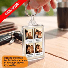 Charger l'image dans la galerie, Porte-clés acrylique personnalisé couple, photos de couple, Cadeaux de Saint-Valentin pour elle, lui
