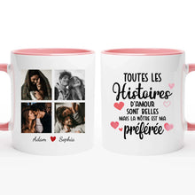 Charger l'image dans la galerie, Porte-clés acrylique personnalisé couple, Téléchargement de photos, Cadeaux de la Saint-Valentin pour lui, elle

