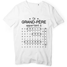 Charger l'image dans la galerie, Mots mêlés petits-enfants noms, T-shirt personnalisé grand-père grand-mère, ce grand-mère appartient à, fête des mères
