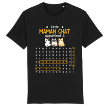 Charger l'image dans la galerie, Jusqu'à 9 chats, mots mêlés chat noms, T-shirt personnalisé Pour Maman chat, Cette Maman Chat Appartient À
