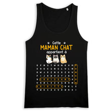 Charger l'image dans la galerie, Jusqu'à 9 chats, mots mêlés chat noms, T-shirt personnalisé Pour Maman chat, Cette Maman Chat Appartient À
