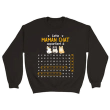 Charger l'image dans la galerie, Jusqu'à 9 chats, mots mêlés chat noms, T-shirt personnalisé Pour Maman chat, Cette Maman Chat Appartient À
