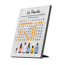 Charger l'image dans la galerie, Mots mêlés Poster personnalisée Famille Nom, cadeau pour Famille, Maman at papa chien, chat, Décoration du salon
