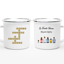Charger l'image dans la galerie, Mots mêlés noms personnalisée mug, Tasse cadeau pour Famille, Couple, Maman at papa chien, chat
