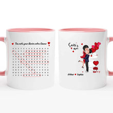 Charger l'image dans la galerie, Mots mêlés Mug personnalisé, Tasse Saint-Valentin Cadeaux pour couple, Épouse et mari, Mots pour décrire notre amour

