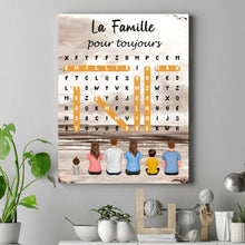 Charger l'image dans la galerie, Mots mêlés Plaid personnalisée, Couverture cadeau pour Famille, Maman at papa chien, chat, La famille pour toujours

