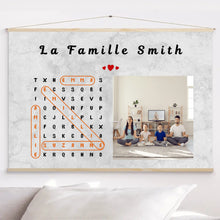 Charger l'image dans la galerie, Mots mêlés Noms Toile personnalisé, Saint-Valentin Cadeaux pour couple, Épouse et mari, télécharger une photo de famille
