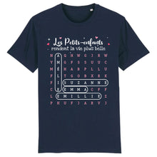 Charger l'image dans la galerie, Mots mêlés T-shirt personnalisé noms, cadeau grand-père grand-mère, Les petits-enfants rendent la vie plus belle

