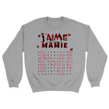 Charger l'image dans la galerie, Mots mêlés Sweatshirt personnalisé noms, cadeau grand-mère Maman mamie, J’aime être appelée Mamie
