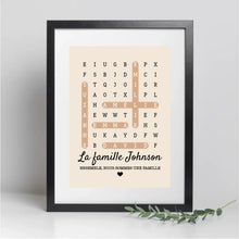 Charger l'image dans la galerie, Mots mêlés Poster personnalisée, Toile cadeau pour Famille, chien, chat, Ensemble, nous formons une famille
