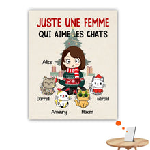 Charger l'image dans la galerie, Impression sur table personnalisée, TableTop Print Noël cadeau pour Maman Chat, Femme, Fille Qui Aime Les Chats
