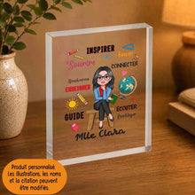 Charger l'image dans la galerie, Enseignante Bloc Acrylique personnalisée, Cadeaux pour la fête des enseignants, Enseigner Aimer Inspirer Connecter
