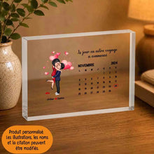 Charger l'image dans la galerie, Calendrier Bloc acrylique personnalisée pour couple, poupée couple baisers, pour les couples année ensemble
