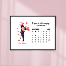 Charger l'image dans la galerie, Calendrier Bloc acrylique personnalisée pour couple, poupée couple baisers, pour les couples année ensemble

