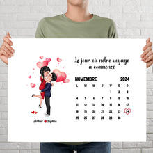 Charger l'image dans la galerie, Calendrier Bloc acrylique personnalisée pour couple, poupée couple baisers, pour les couples année ensemble
