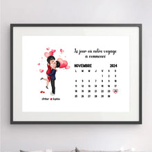 Charger l'image dans la galerie, Calendrier Bloc acrylique personnalisée pour couple, poupée couple baisers, pour les couples année ensemble
